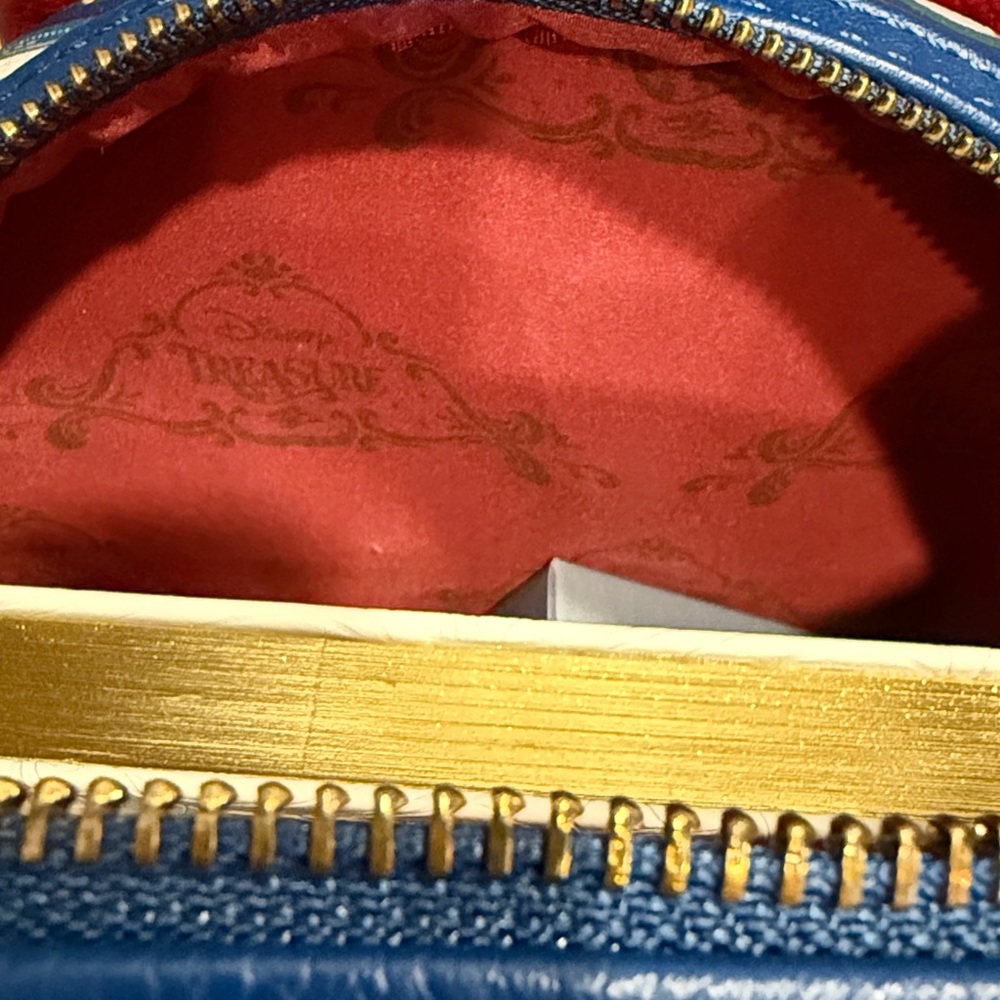 Loungefly Navy Mickey Ear Mini Backpack with Maroon Bow - Picture 7 of 9